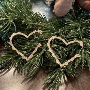 Kendra Scott Rose Gold Heart Hoops